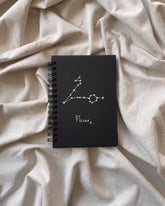 Pisces Zodiac sign - Black Mini Notebook